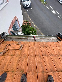 Remplacement de gouttière nantaise en zinc avec développer 400mm